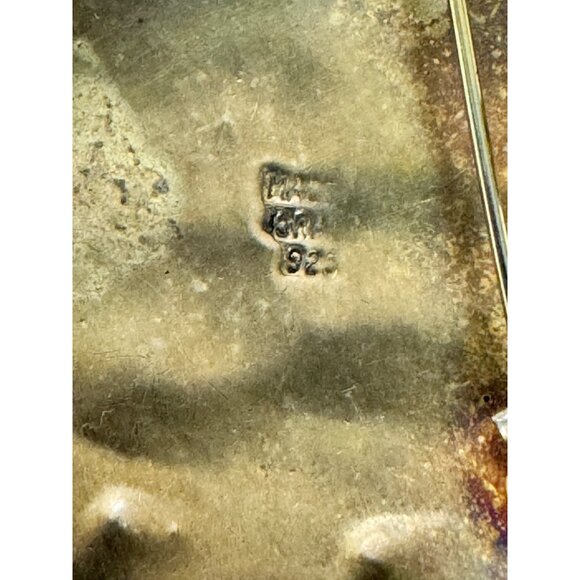 Vintage Sterling Silver Israel Brooch pendant Oval 31.4G - Picture 13 of 13